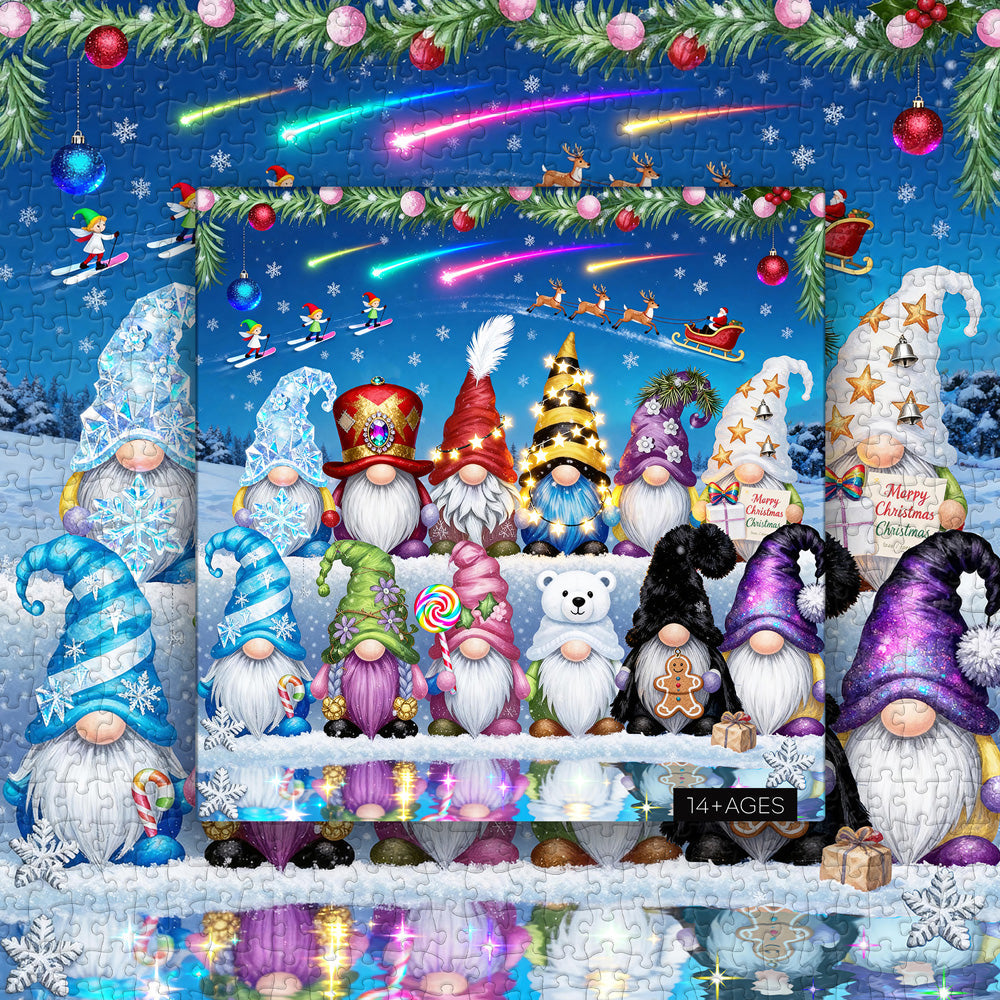 Starlit Gnome Parade Jigsaw Puzzle 1000 Pieces