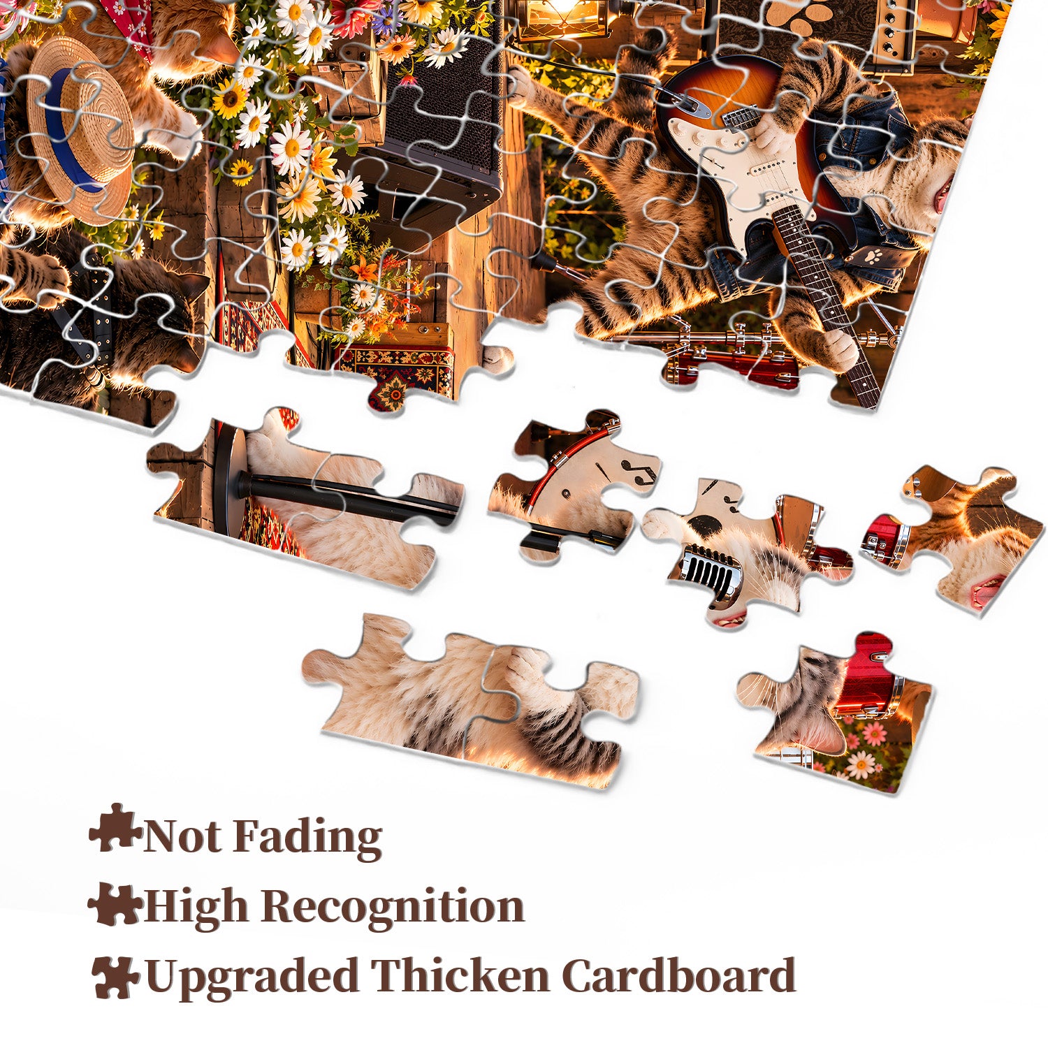 Garden Rock Cats Jigsaw Puzzle 1000 Pieces