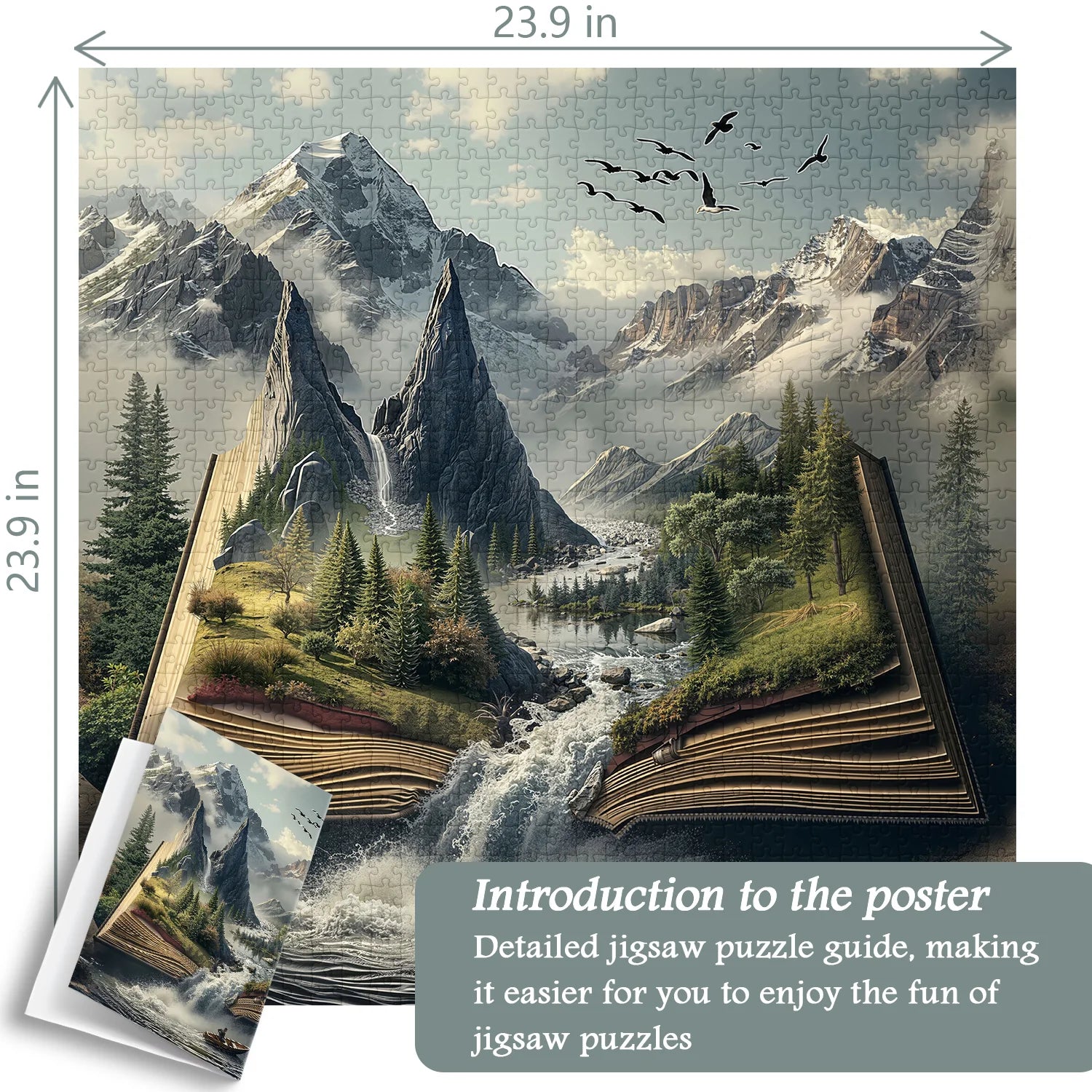 Mountains In Book Jigsaw Puzzle 1000 Pieces