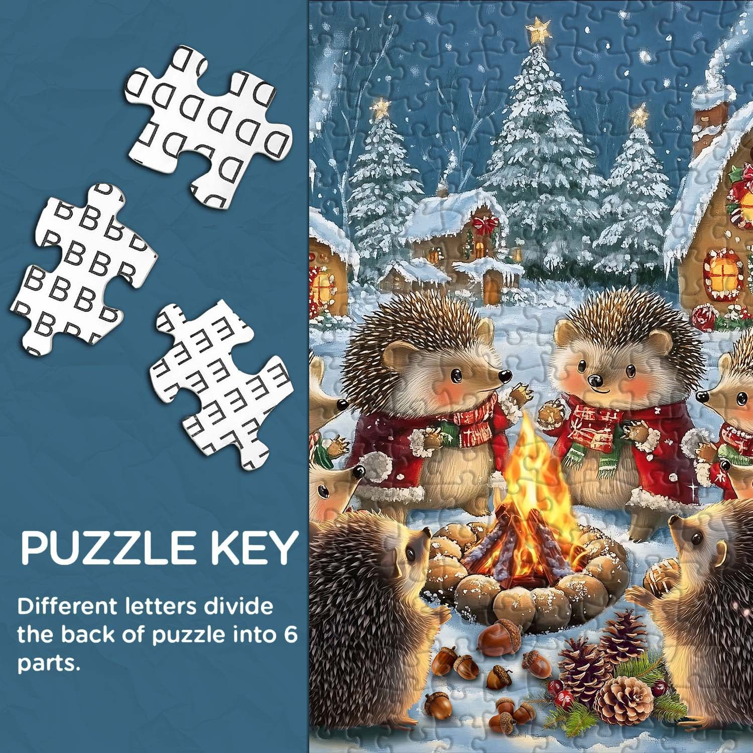 Hedgehog Village Christmas Eve Jigsaw Puzzle 1000 Pieces