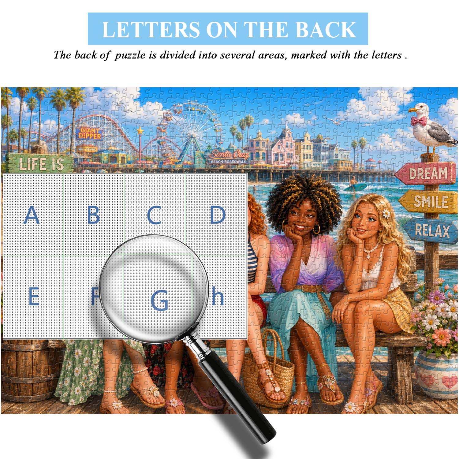 Girls' Coastal Getaway Jigsaw Puzzle 1000 Piece