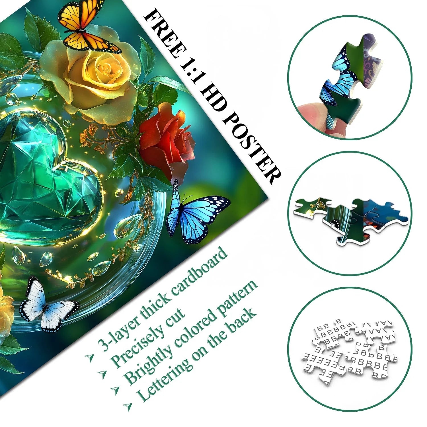 Crystal Heart Garden Jigsaw Puzzle 1000 Pieces