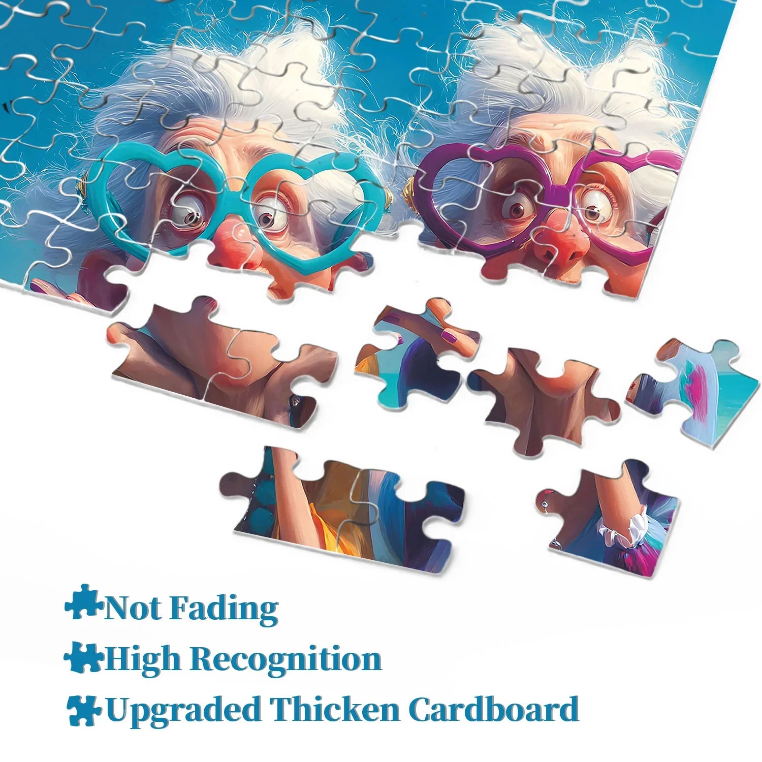 Beach Smile Grandma Jigsaw Puzzle 1000 Pieces