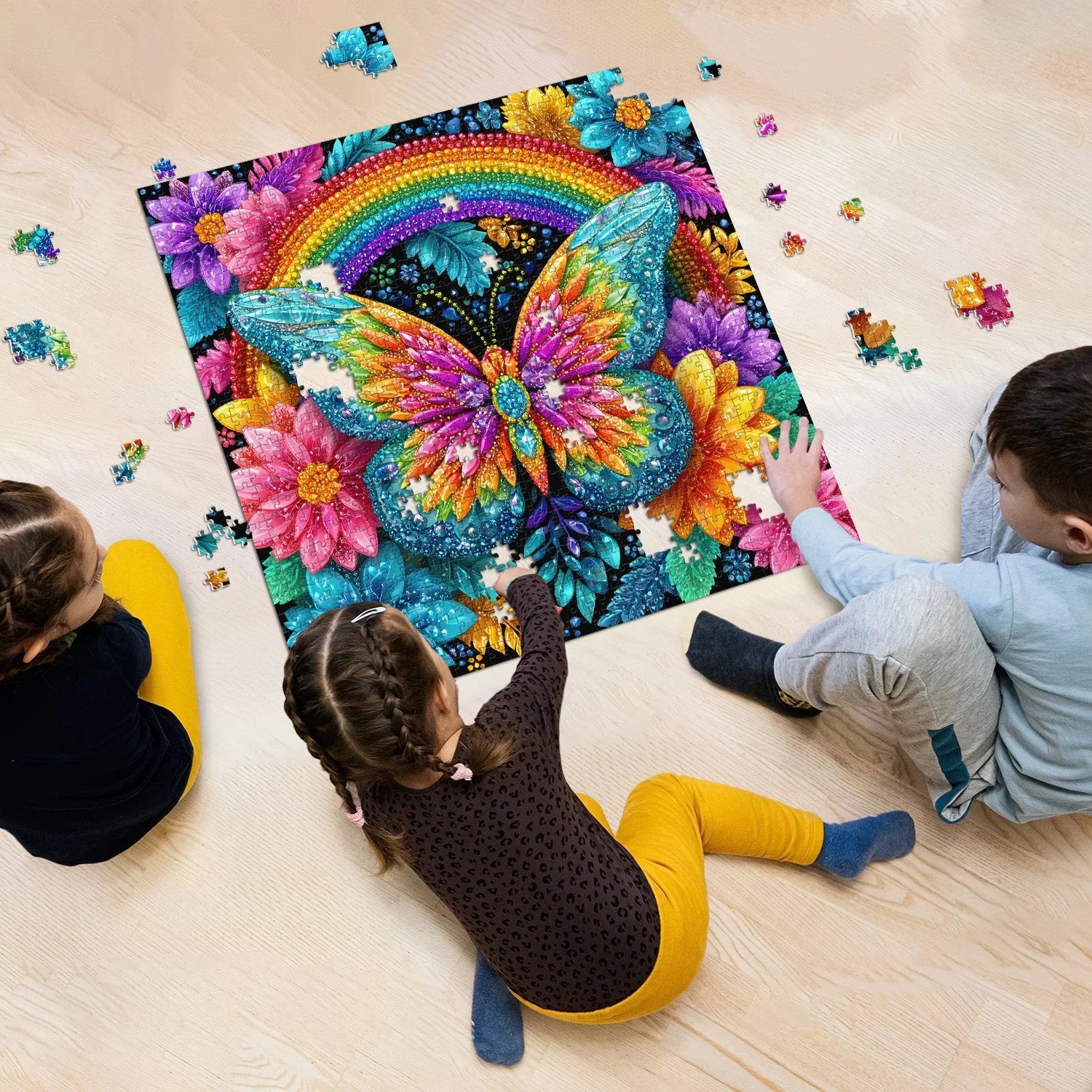 Rainbow Butterfly Jigsaw Puzzle 1000 Pieces