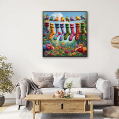 Rainbow Bird's Sock Party  Jigsaw Puzzle 1000 Pieces