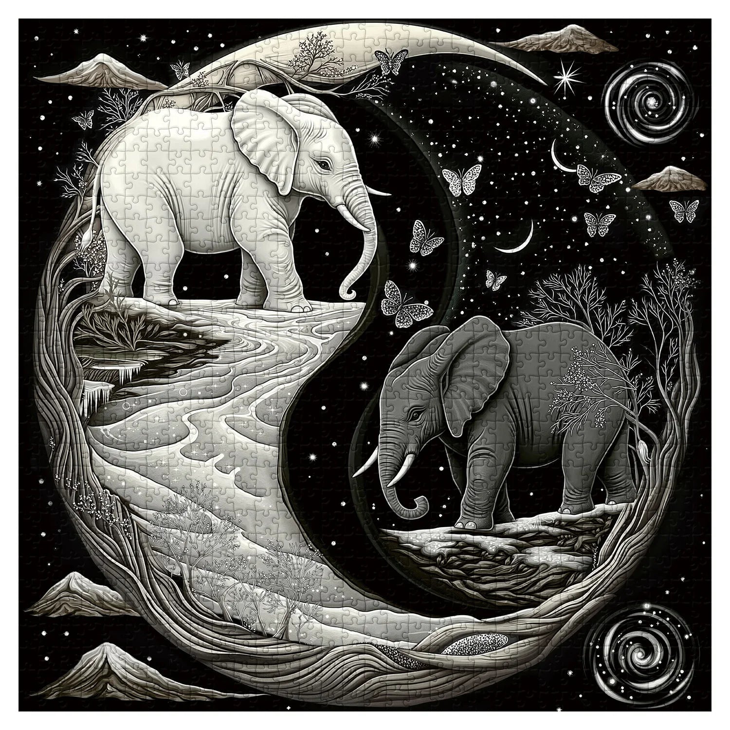 Elephant's Journey Jigsaw Puzzle 1000 Pieces
