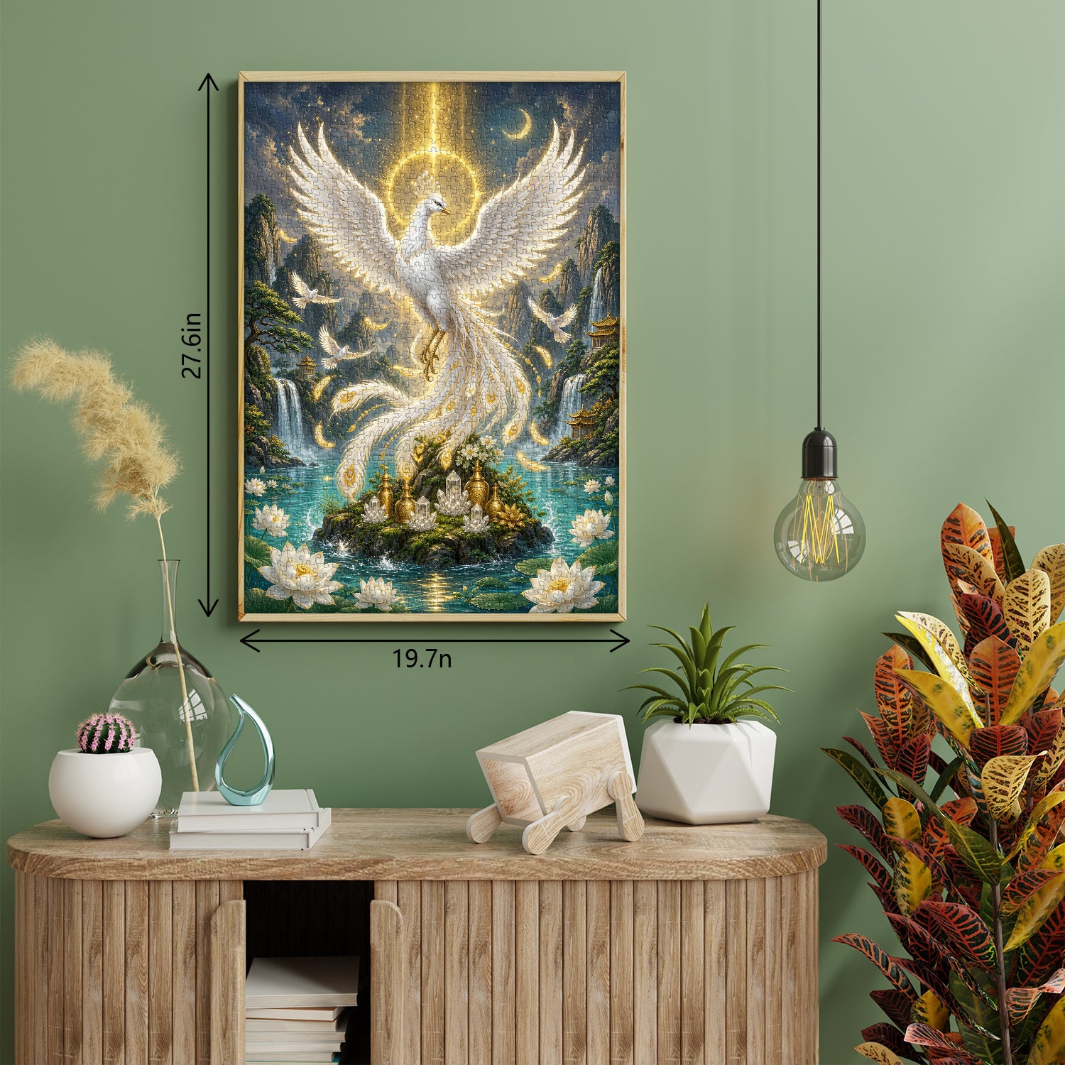 Oriental Divine Bird Painting Jigsaw Puzzle 1000 Piece