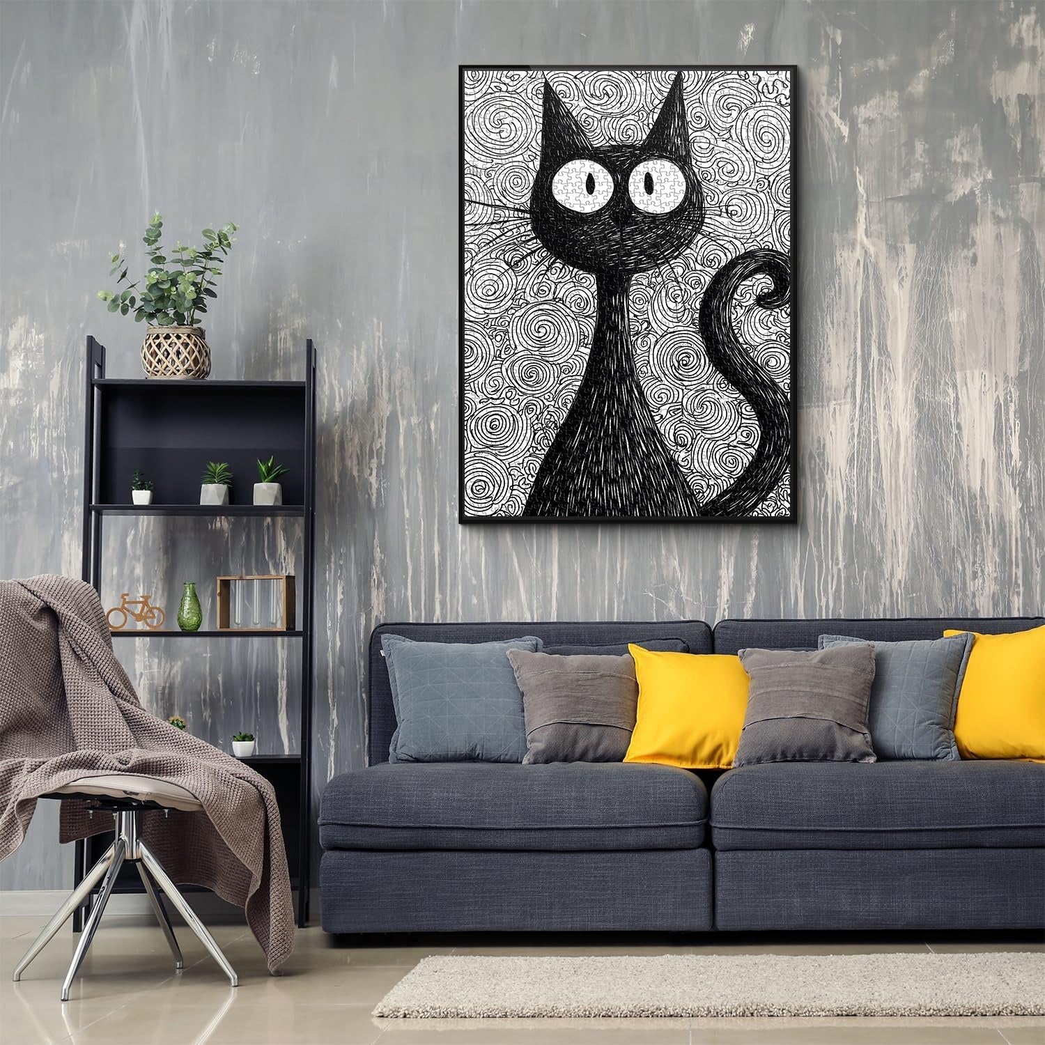 Puzzle chat à l'encre fantaisiste 1000 pièces