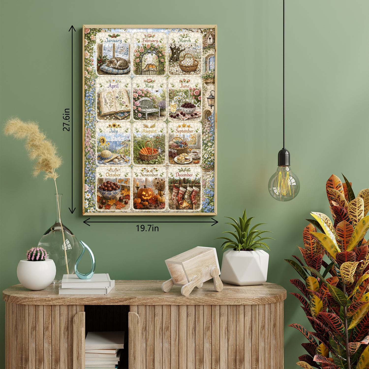 Rustic Months Jigsaw Puzzle 1000 Pieces