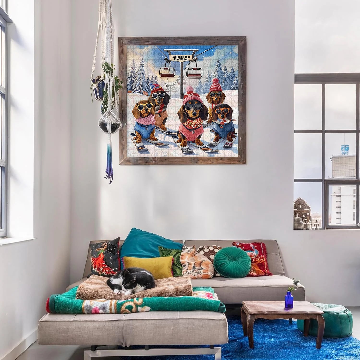 Dachshund Winter Show Jigsaw Puzzle 1000 Pieces