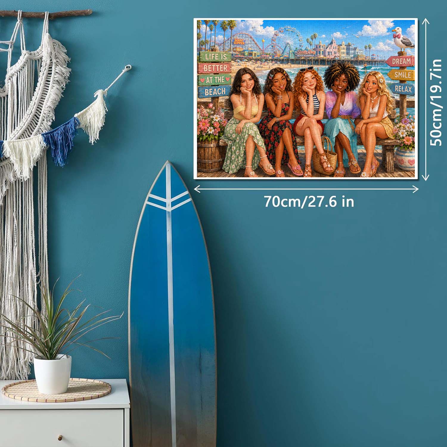 Girls' Coastal Getaway Jigsaw Puzzle 1000 Piece