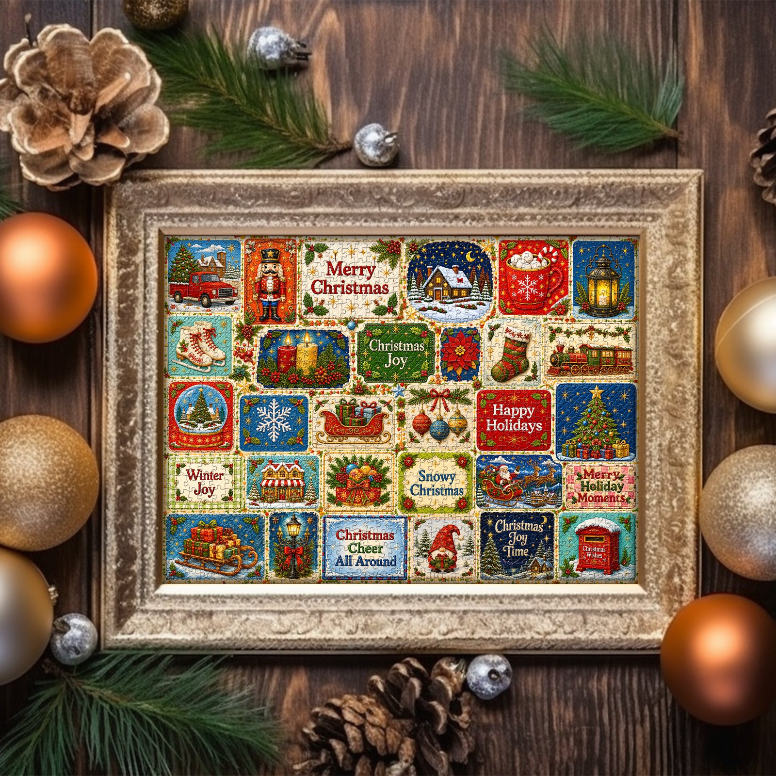Christmas Quilt Jigsaw Puzzle 1000 Piece
