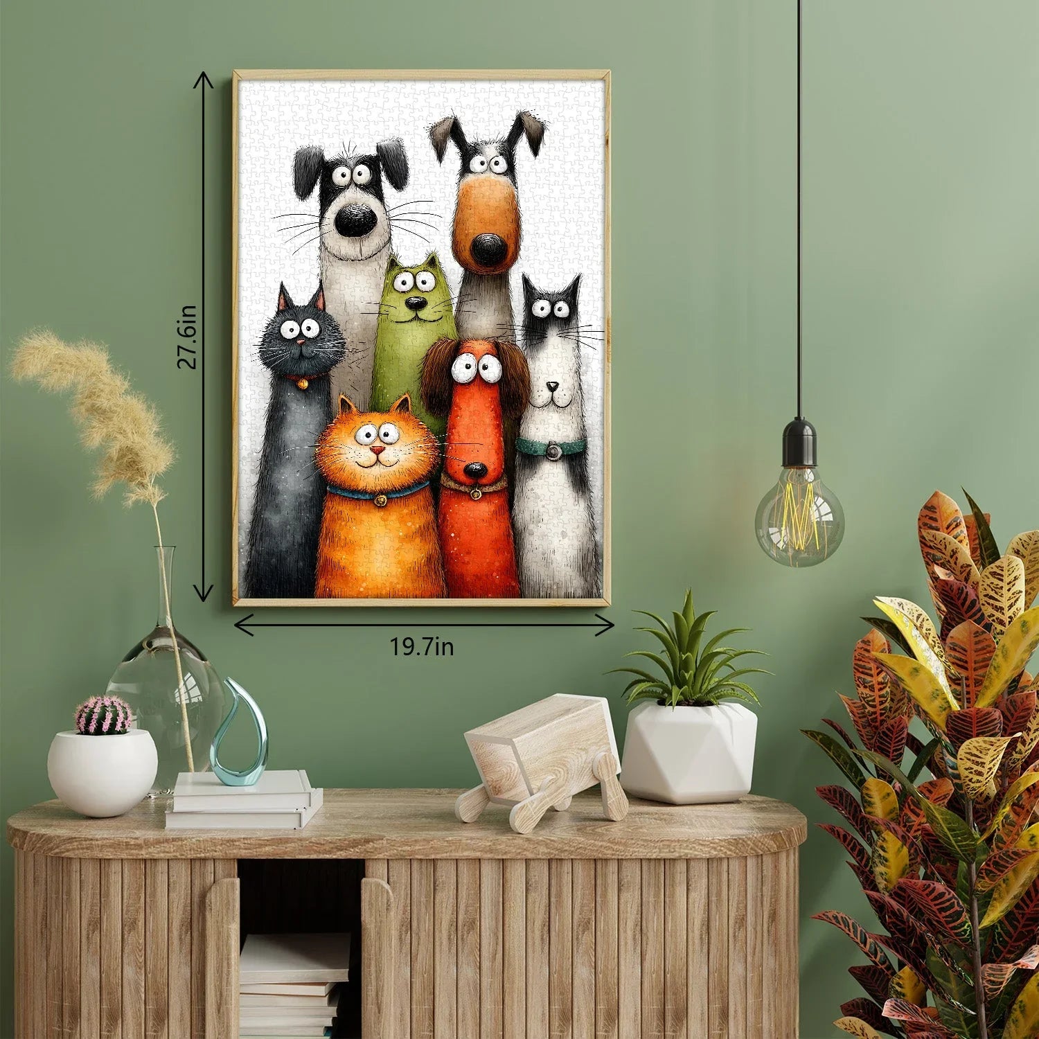 Puzzle d'art drôle d'animaux de compagnie 1000 pièces