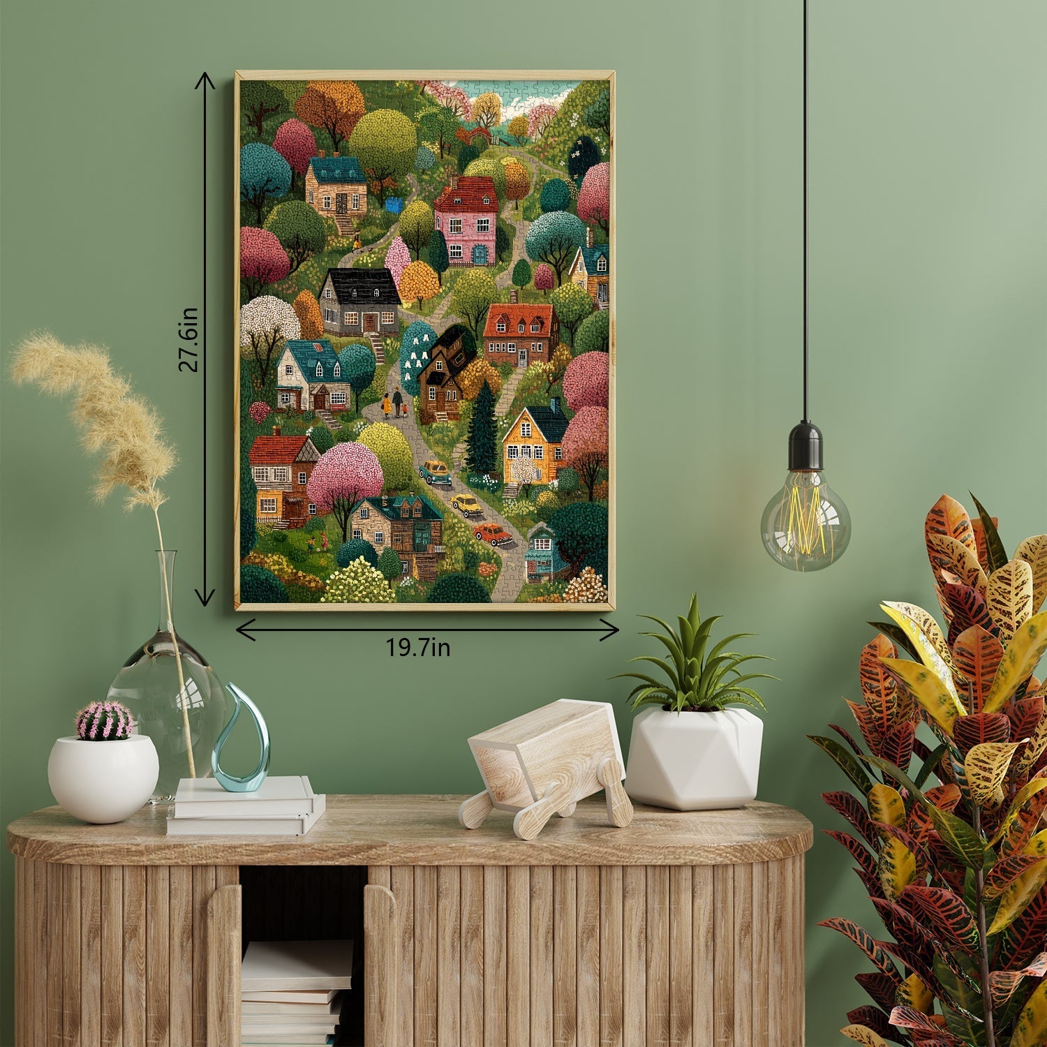Vivid Village Jigsaw Puzzle 1000 Pieces
