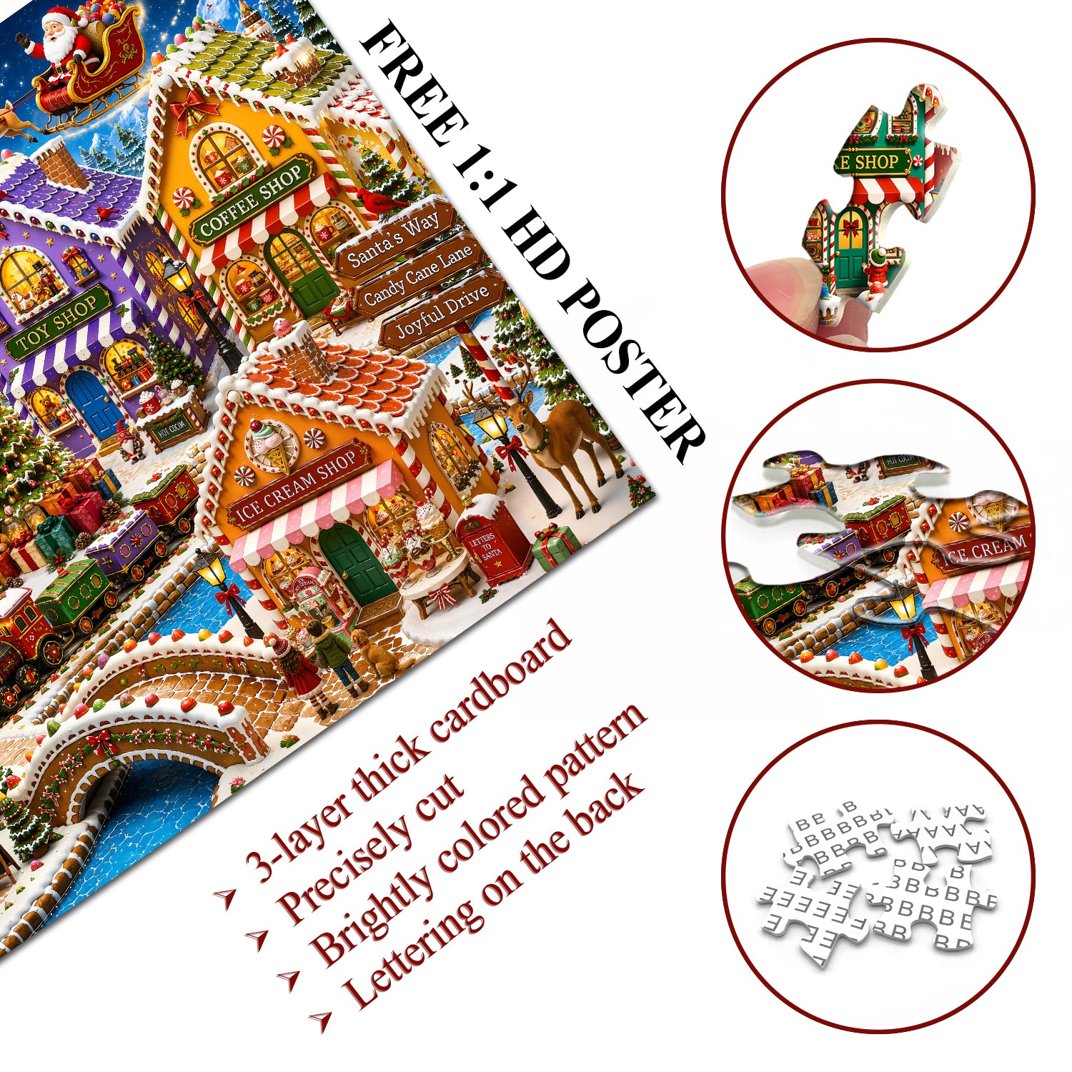 Gingerbread Town Jigsaw Puzzle 1000 Piece