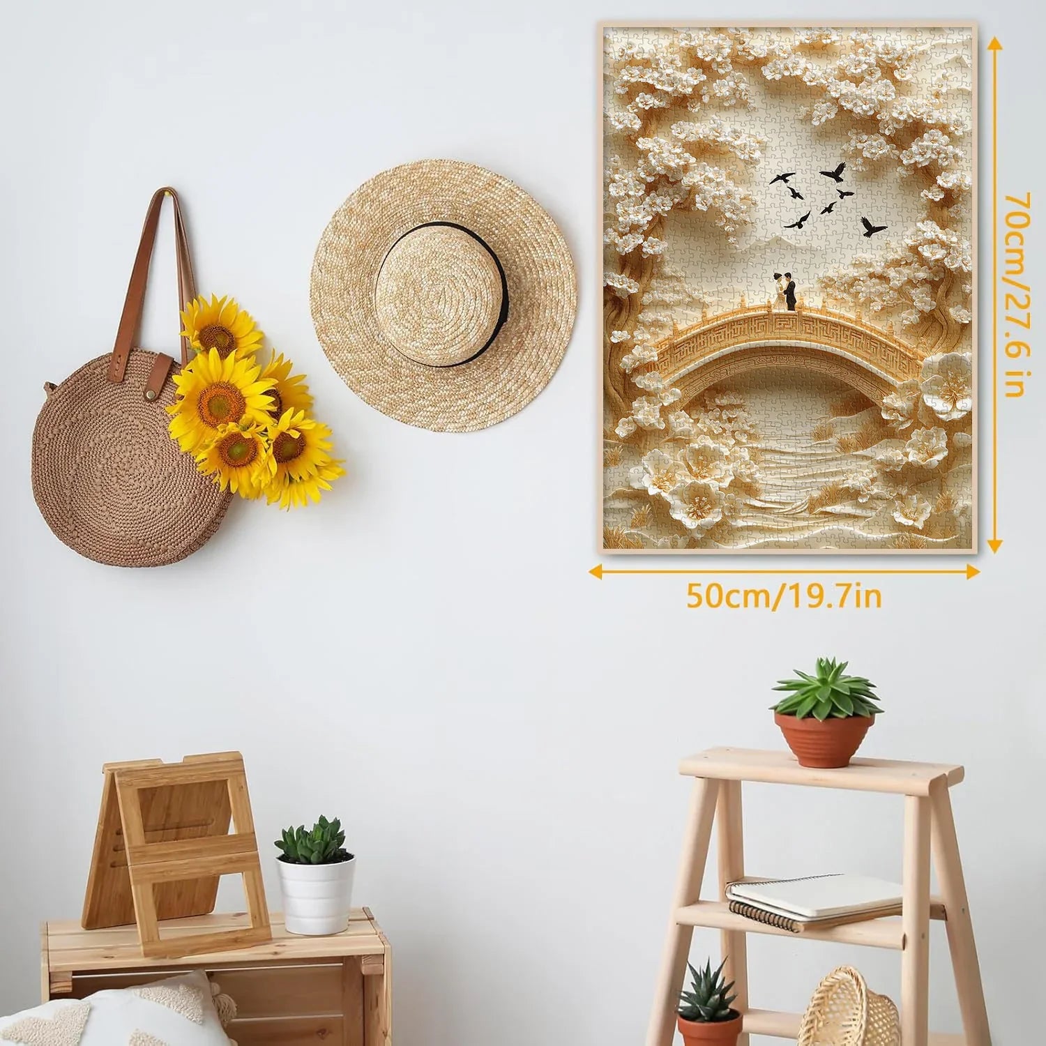 Golden Lovers Bridge Jigsaw Puzzle 1000 Pieces