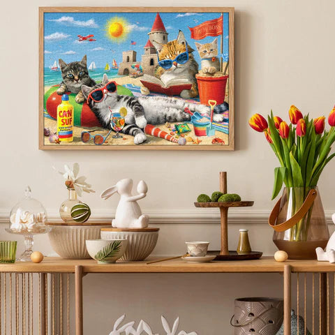 Beach Cat Party Jigsaw Puzzle 1000 Pieces