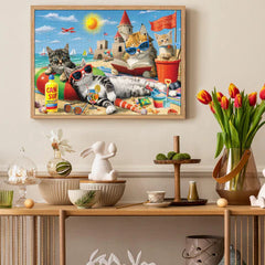 Beach Cat Party Jigsaw Puzzle 1000 Pieces
