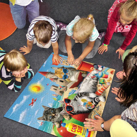 Beach Cat Party Jigsaw Puzzle 1000 Pieces
